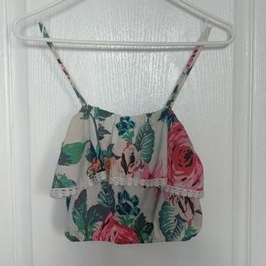 Audrey brand: Fun flowery crop top
